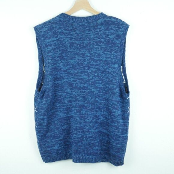 Vintage Large Sweater Vest Cat Applique Embroidered Grannycore 90s Cat Lady - Picture 5 of 6